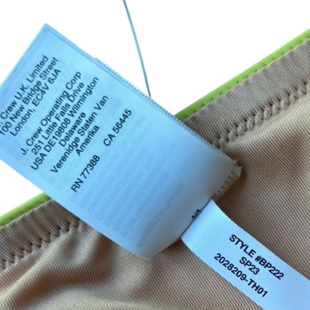 NWT J. Crew Ruched Ruffle One Piece Swimsuit Lemon Sorbet Size 22 - Picture 8 of 9